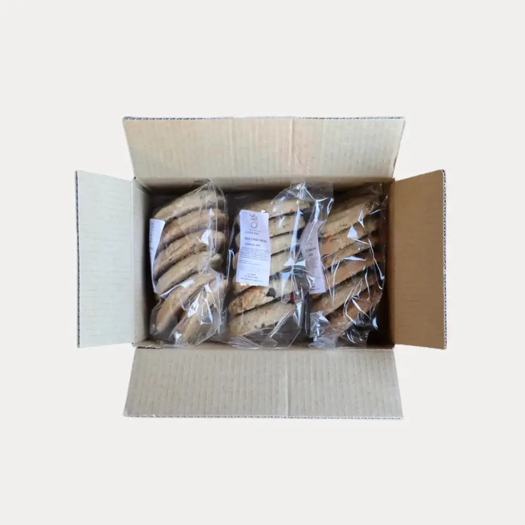 Gluten Free Milk Choccy Chunk Cookies 68g Bulk Cafe 6Pk x 3 Carton 