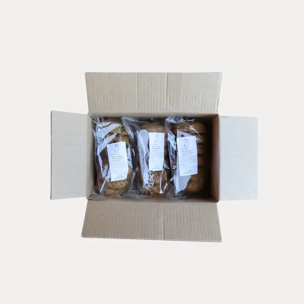 Plant Based Vegan Oaty Apricot Super Seedy Cookie 72g Bulk Cafe 6Pk x 3 Carton