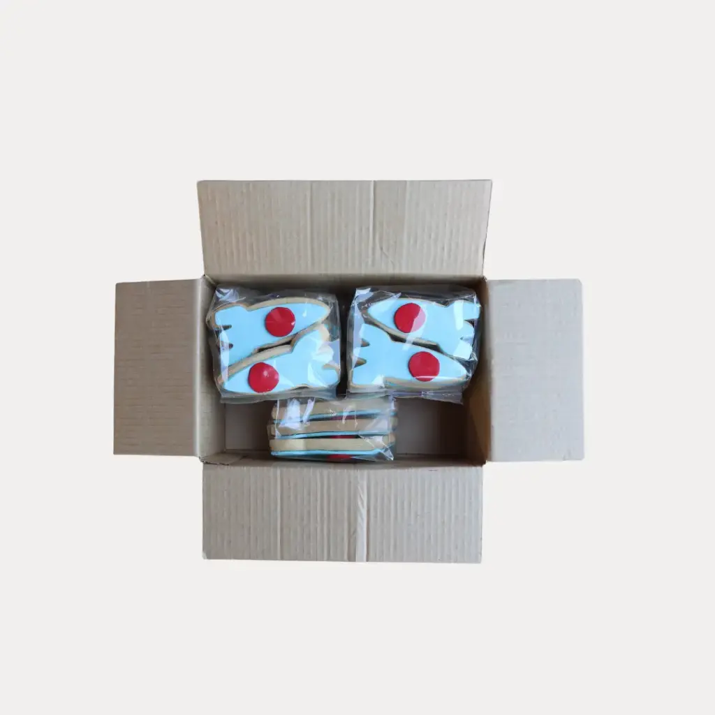 Shortbread Blue Rocket Iced Cookies 55g Cafe Bulk 6/Pk x 6 Carton