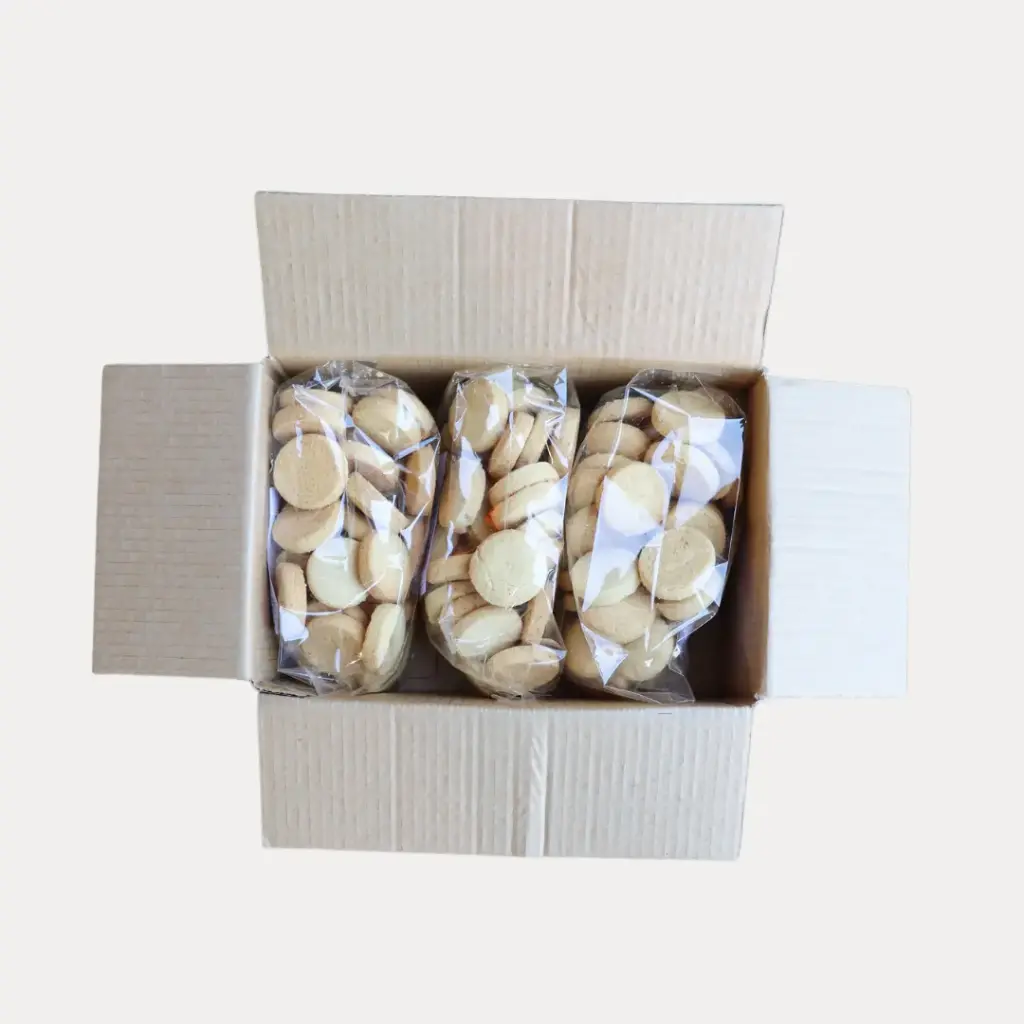 Shortbread Passionfruit Cookies 10g Bulk Bites 500g Bag x 3 Carton