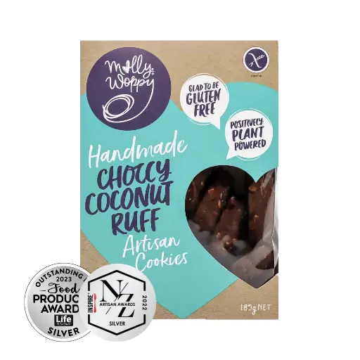 [ARR00] Choccy Coconut Ruff Gluten Free Plant Based Vegan Artisan Cookies 185g x 7 Carton