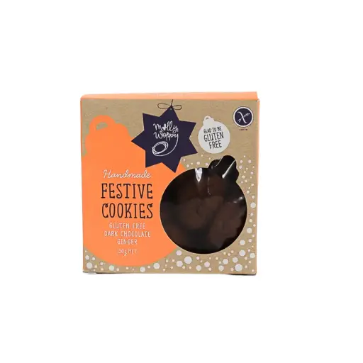 [XRK11] Cookies Festive Gluten Free Dark Chocolate Ginger Christmas 130g