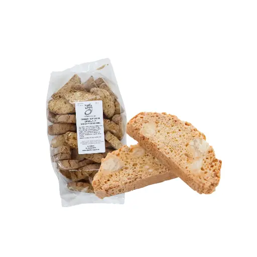 [BBG21] Ginger Almond & Brazil Nut Biscotti Bites 9g Bulk Small 500g Bag