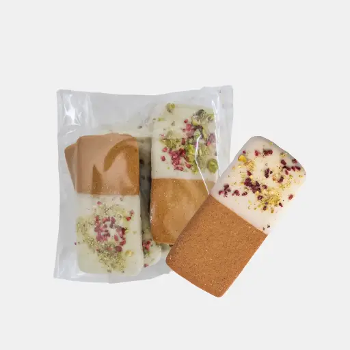 [GBW10] Gingerbread White Choc Raspberry Pistachio Cookies 56g Cafe Bulk 12/Bag x 2 Carton