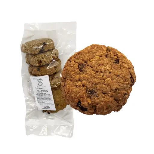 [ABO11] Plant Based Vegan Oaty Apricot Super Seedy Cookie 72g Bulk Cafe 6Pk