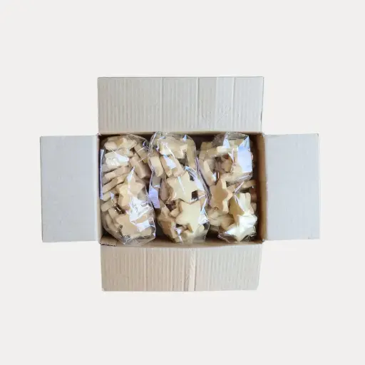 [XBH10] Shortbread Star Cookies 13g Christmas Bulk Bag 500g x 3 Carton