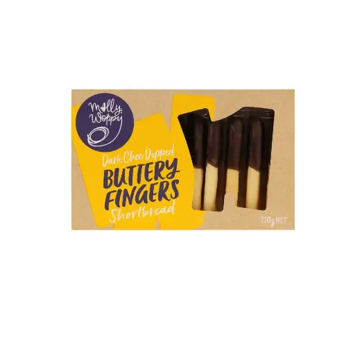 [SRF00] Shortbread Dark Choc Dipped Buttery Fingers 210g x 10 Carton